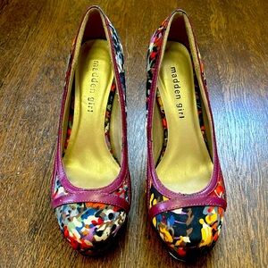 Madden Girl flower patterned heels